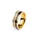 thumbnail image 1 of Qarigey Anillo números romanos joyería moda carbono boda encanto pareja incrustaciones anillos pulidos personalidad Simple oro Ropa, zapatos y accesorios Miscelánea Dorado 7 # Qarigey AP016445-04, 1 of 6