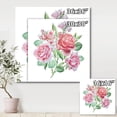 thumbnail image 4 of Designart ' Spring Flowers Alstroemeria Pink Roses ' Traditional Canvas Wall Art Print, 4 of 4