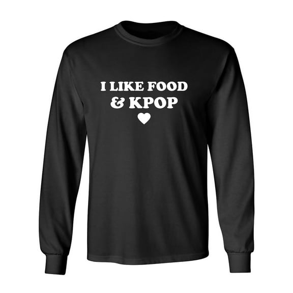 I Like Food & Kpop Adult Long Sleeve T-shirt