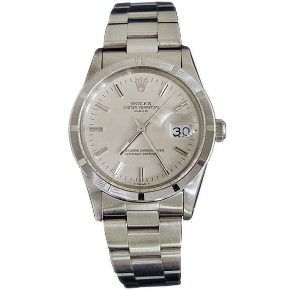 Pre-Owned Mens Rolex Stainless Steel Date Silver 15010