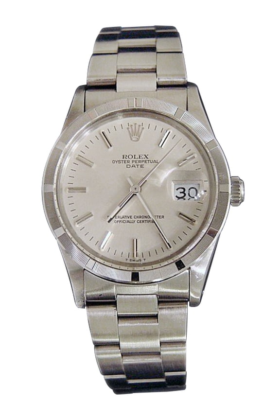 Pre-Owned Mens Rolex Stainless Steel Date Silver 15010