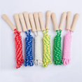 thumbnail image 3 of Jump Rope for Kids - Wooden Handle - Adjustable Cotton Braided Fitness Skipping Rope, 3 of 5