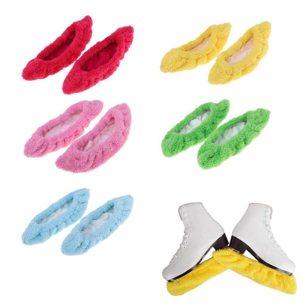 Paire De Protège-lames Plastique Jaune Pour Patins De Hockey – Taille Unique, Ressort Métallique, Protection Et Marche