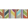 thumbnail image 2 of Fuchs, Jodi 24x11 White Modern Wood Framed Museum Art Print Titled - Old Chevron I, 2 of 4