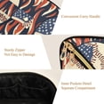 thumbnail image 5 of FORMRS Makeup Bag Travel Cosmetic Organizer for Women Fold Flat Zipper Pouch with Handle, Baseball Pattern, 5 of 8