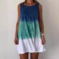 thumbnail image 5 of Women Dress Lady Tie-dye Women's Sleeveless Round Neck Gradient, 5 of 6