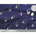 thumbnail image 2 of Soimoi polyester Crepe Fabric Carrot & Rabbit Dots Print Fabric by Yard 52 Inch Wide, 2 of 5