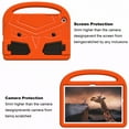 thumbnail image 3 of Portable Heavy Duty Kids Case for Samsung Galaxy Tab A9 Plus 11" 2023, EVA Shockproof Armor Military Grade Lens Protection Case with Kids Friendly Handle Foldable Stand Bracket Case, Orange, 3 of 10