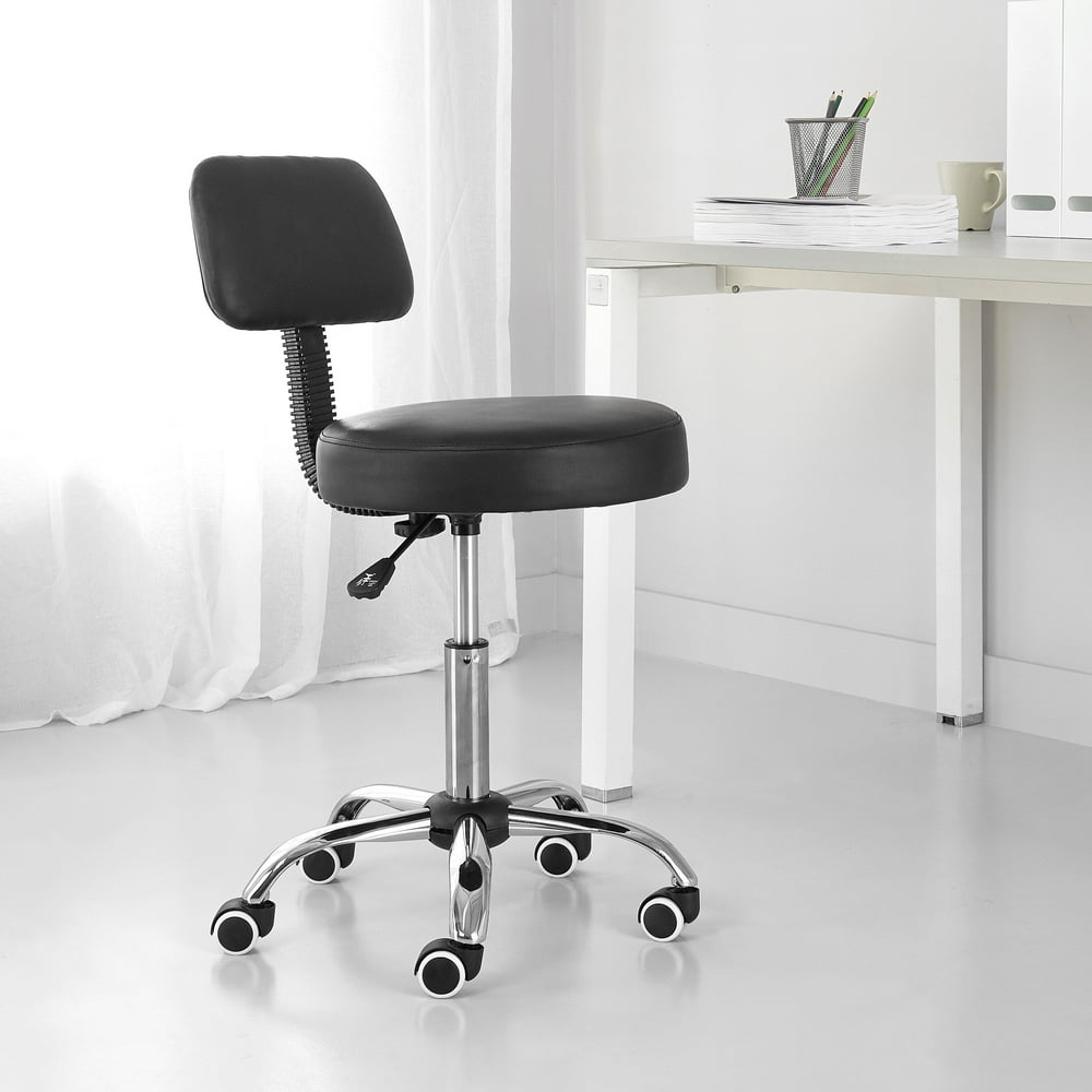 Mainstays High Back Faux Leather Rolling Office Chair, Black Walmart