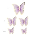 thumbnail image 2 of Fairy Fluttering Phnom Penh Plastic Paper Butterfly Cake Decoration Birthday Party Cake Card 50pcs - white, 2 of 2