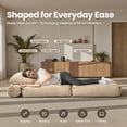 thumbnail image 6 of Ovios Folding Sofa Bed Convertible Futon Chair Bed Sleeper Comfy Fold Out Floor Couch with Pillow Lounge Bed for Small Spaces, Beige, 6 of 12