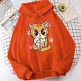 thumbnail image 3 of Sudadera con capucha con estampado de gato bebiendo leche, ropa de calle divertida, camisetas de té, jerséis Boba de dibujos animados Kawaii de Harajuku, sudaderas para mujeres y niñas, 3 of 5