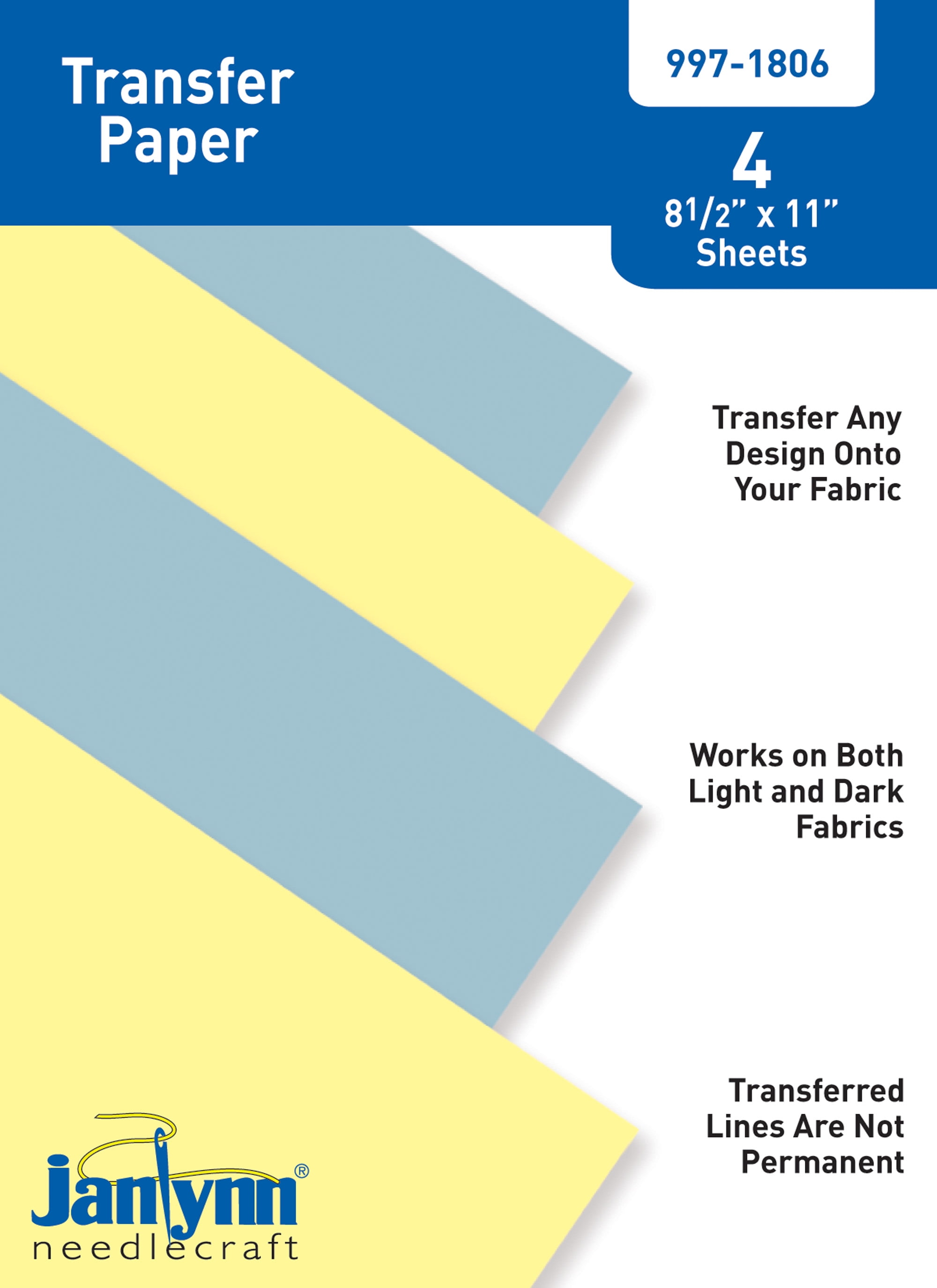 Avery Light Fabric Transfers for Inkjet Printers 8 1/2 x 11 White 12/Pack  3275