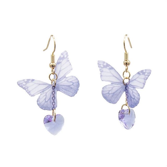 Pendientes de alas de mariposa oso de fresa accesorios de lujo para mujer 1 pieza