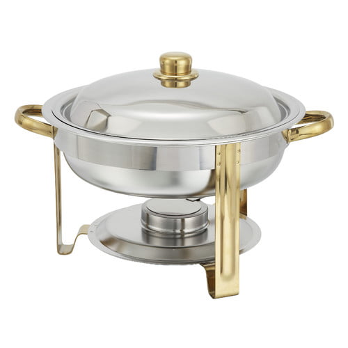 Tramontina 4.2-quart Oval Chafing Dish Stainless Steel Tempered Glass Lid 