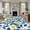 Yellow, variant on 6'x9' Area Rugs, Lemon Indoor Outdoor Area Rug for Living Room Bedroom, Summer Fruit Spring Leaf Watercolor Pastoral Washable Bathroom Rugs Kitchen Floor Carpet Mats Home Decor Aesthetic