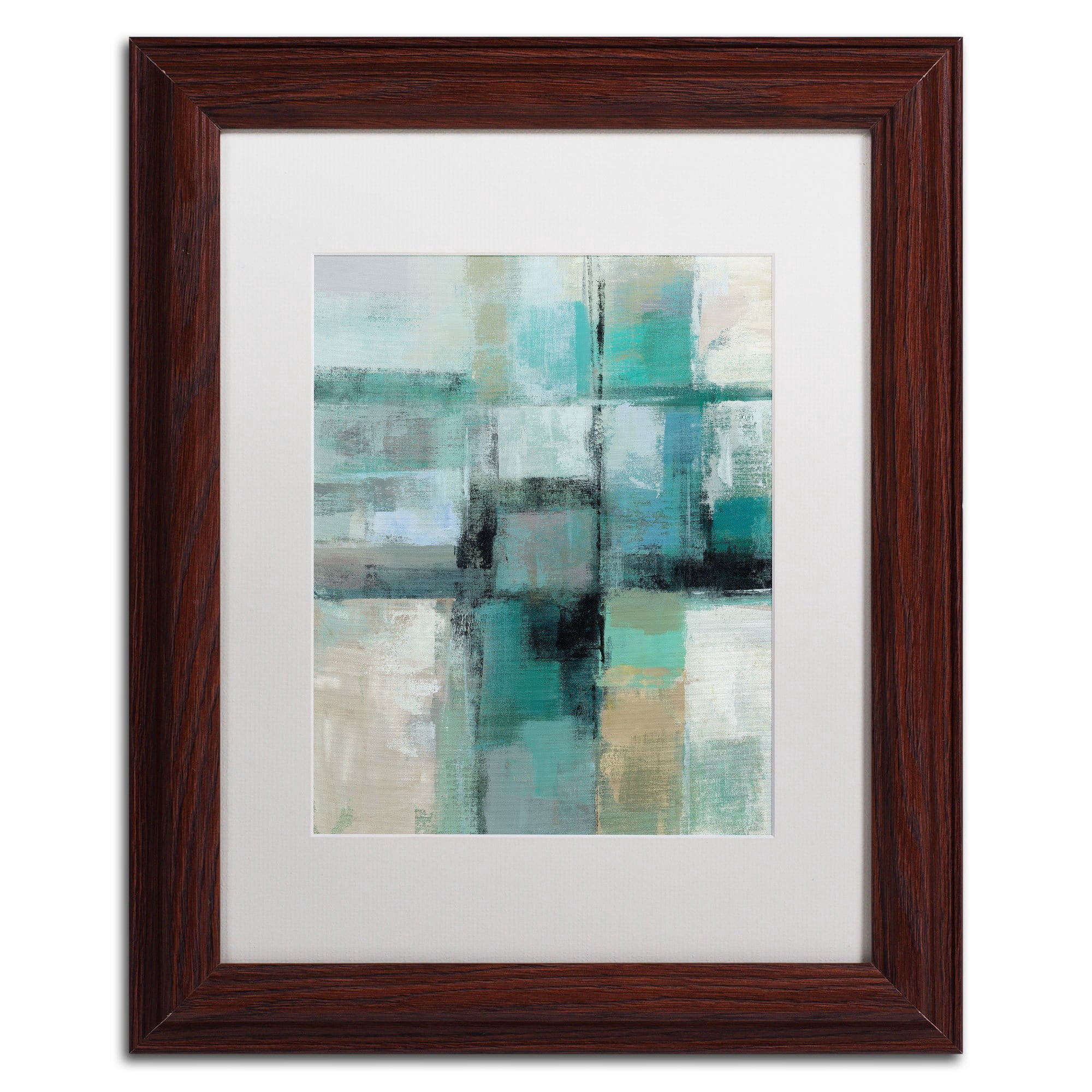 Trademark Fine Art "Island Hues Crop I" Canvas Art by Silvia Vassileva, White Matte, Black Frame