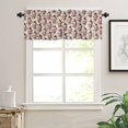 thumbnail image 7 of Smile Face Pattern Kitchen Curtains and Valances Set, Christmas Color Light Red Hat Winter Rod Pocket Window Valance 18 Inch Window Curtain Panels for Living Room Bedroom Laundry, 27.5x24in, 3 Pieces, 7 of 7