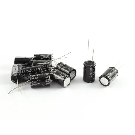 10 Pcs 16V 3300UF 105C Radial Lead Electrolytic Capacitor 13mm x 20mm
