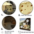 thumbnail image 3 of Designart "Symphony Of French Cheese" Dairy Floater Framed Canvas Wall Art, 3 of 5