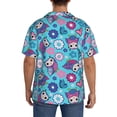 thumbnail image 3 of KLL Wls And Flowers Print Men's Shirt Short Sleeve Button Down Summer Cuba Beach Shirts- 3X-Large, 3 of 5