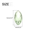 thumbnail image 2 of Uxcell Acrylic Horse Eye Gems Flat Back Artificial Rhinestones for DIY Crafts Bead Wedding Party Light Green 6x12mm, 2 of 7