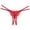 Red, variant on Gkeoshab Women's Cotton Underwear High Waist Women Embroidered Hollow Butterfly Low Waist Underpants Open Cut Pearl Massage Thong Wasit Hipster Brief Panties for Ladies