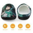 thumbnail image 5 of My Hero Academia Izuku Midoriya Kid's Cotton Slippers Winter Warm Soft Plush Slippers with Rubber Sole Non-Slip Indoor Outdoor Slip on Shoes Fluffy House Slippers For Boys Girls Teen, 5 of 8