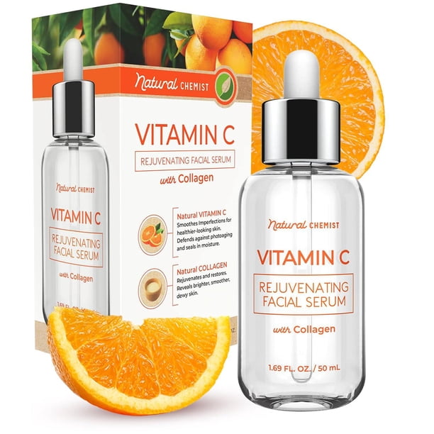 Suero Facial Natural Chemist Vitamina C y Colágeno Mejora Elasticidad y Reduce Manchas y Arrugas
