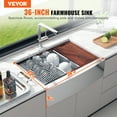 thumbnail image 2 of Fregadero de cocina de estilo rústico VEVOR, fregaderos de empotrar de acero inoxidable 304, lavabo de un solo tazón con repisa y accesorios, fregaderos de lavavajillas domesticos para estaciones, 2 of 9