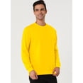 thumbnail image 3 of INSPIRE CHIC Chandail en Molleton à Manches Longues pour Hommes Col Rond Uni Jaune P, 3 of 6