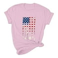 thumbnail image 4 of Womens 4Th of July Summer T-Shirts Round Neck Short Sleeve Tops American Flag Printed Tunic Tops Pullover Sweater Blouses Patriotic T-Shirts Retro Dressy Tops Shirt Going Out Beach Outfits, 4 of 6
