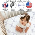thumbnail image 3 of Sweet Jojo Designs Ballerina and Ballet Bows Purple Girls Fitted Crib Sheet, 3 of 6