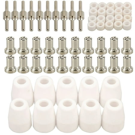 

60Pcs PT31 LG40 Plasma Cutter Electrode Tips Cup Extended Nickel Plated Kit