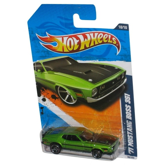 Hot Wheels Street Beasts 10/10 '11 Green '71 Mustang Boss 351 Toy Car 90/244