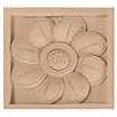 thumbnail image 2 of 3 1/2"W x 3 1/2"H x 3/4"P Medium Sunflower Square Rosette, Alder, 2 of 13