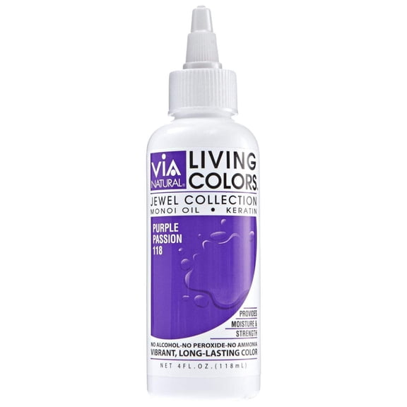 Via Living Color Hair Collection Color - #118 Purple Passion 4 oz. (Pack of 12)