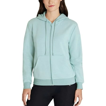 Eddie Bauer Women's Supersoft Full Zip Hoodie Jacket (Ocean, X-Large)