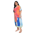 thumbnail image 3 of Oussum Women Plus Size Kaftan Dress V Neck Kimono Style Loungwear Beach Long Caftan Maxi Dress, 3 of 6