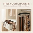 thumbnail image 3 of Unique Bargains 2Pcs Wood Tank Top Hangers For Closet Organizer Black 24 Hooks, 3 of 5