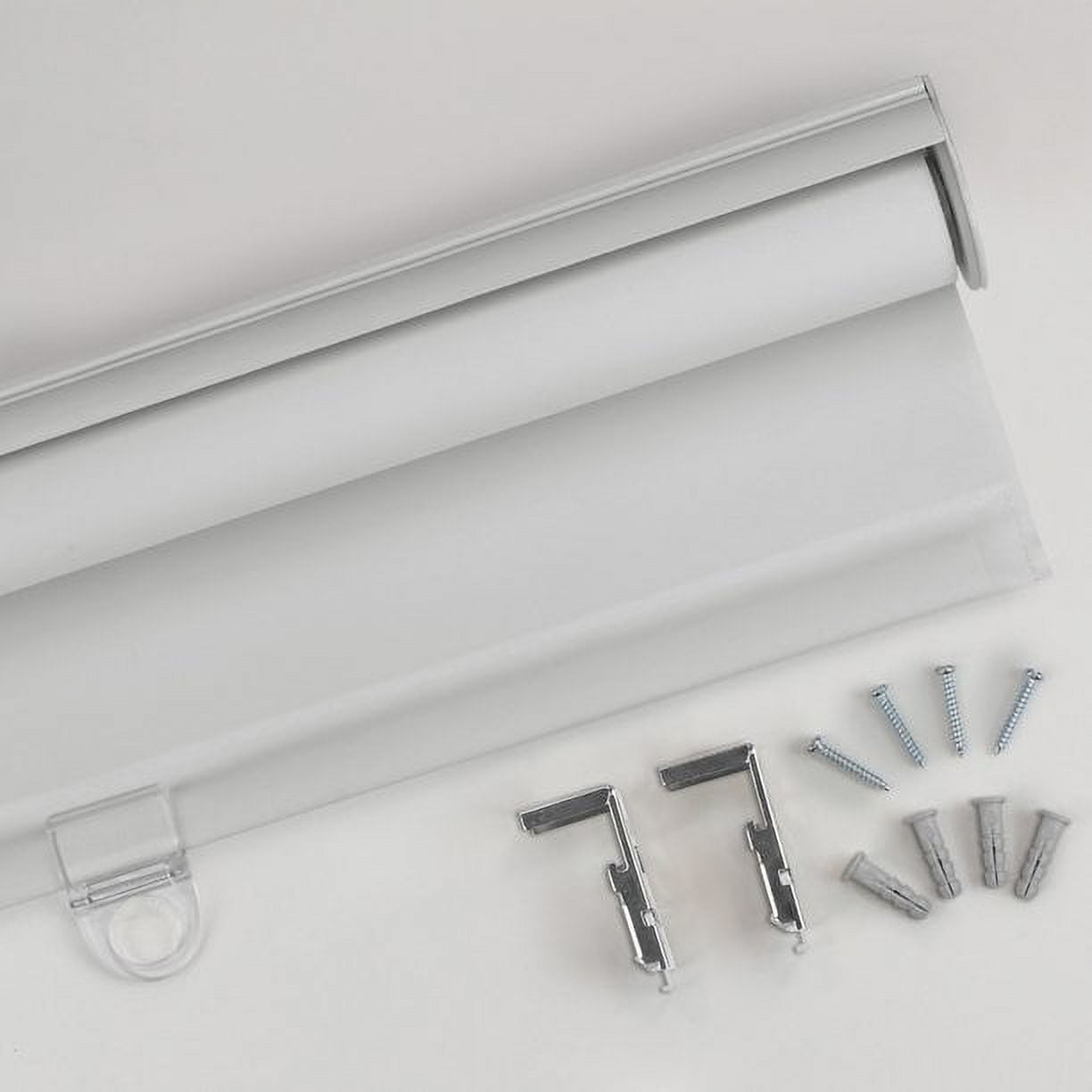 (2 pack) Mainstays Light Filtering Slow Release Roller Shade 35×72", Grey