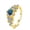 Gold-Blue Moissanite, variant on Apaison Luxury 1 Carat Moissanite Gold Plated Wedding Rings for Women - Engagement Anniversary 925 Sterling Silver Jewelry Gift