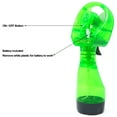 Retailery Portable Battery Operated Water Misting Cooling Fan Spray Bottle, Green
