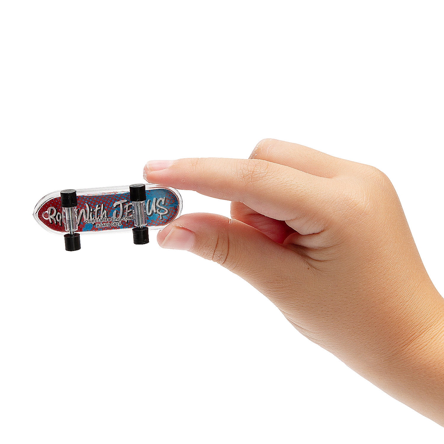 Fun Express Mini Religious Skateboard Toys with Jesus Design - 2" x 1/2" - Ideal for Religious Events Gifts Party Favors Classroom Prizes and Church Activities Multi-Color - 36 Pieces