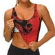 thumbnail image 3 of Balery Red And Black Abstract Skull Sujetadores deportivos con espalda cruzada para mujer, acolchados, sin costuras, de alto impacto, ideales para yoga, gimnasio, entrenamiento y fitness.-, 3 of 8