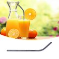 thumbnail image 3 of 1 Pc 215x6mm Stainless Steel Drinking Straw Reusable Curved Straw for Tumblers(Black), 3 of 3