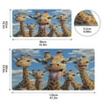 thumbnail image 3 of Leather Keyboard and Mouse Desk Mat Office Desk Accessories Protective Office Desk Decor Desk Pad Mat for Gaming, Work from Home, Office A Group Of Giraffes 23.6" x 47.2", 3 of 9