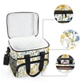 thumbnail image 6 of FORMRS Insulated Cooler Bag 24 Cans Capacity Soft Leakproof Lunch Box with Side Pockets, Yellow Floral, 6 of 7
