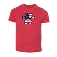 thumbnail image 2 of Paw Print with American Flag, Kids Patriotic Shrits, Graphic Tees - Red MH200YPATRIOT S5 S, 2 of 3