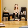 thumbnail image 7 of Hironpal Kids Bookshelf with Reading Nook,5-Cubby Nursery Bookcase with Seat Cushion Wooden Toy Storage Organizer Corner Bench with Bookrack for Playroom,Bedroom,Living Room,Entryway, 7 of 7